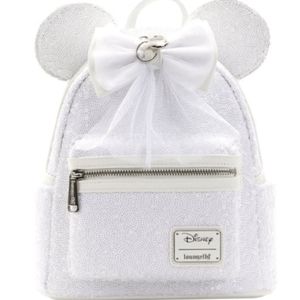 Loungefly Minnie Mouse Sequin Wedding Mini Backpack